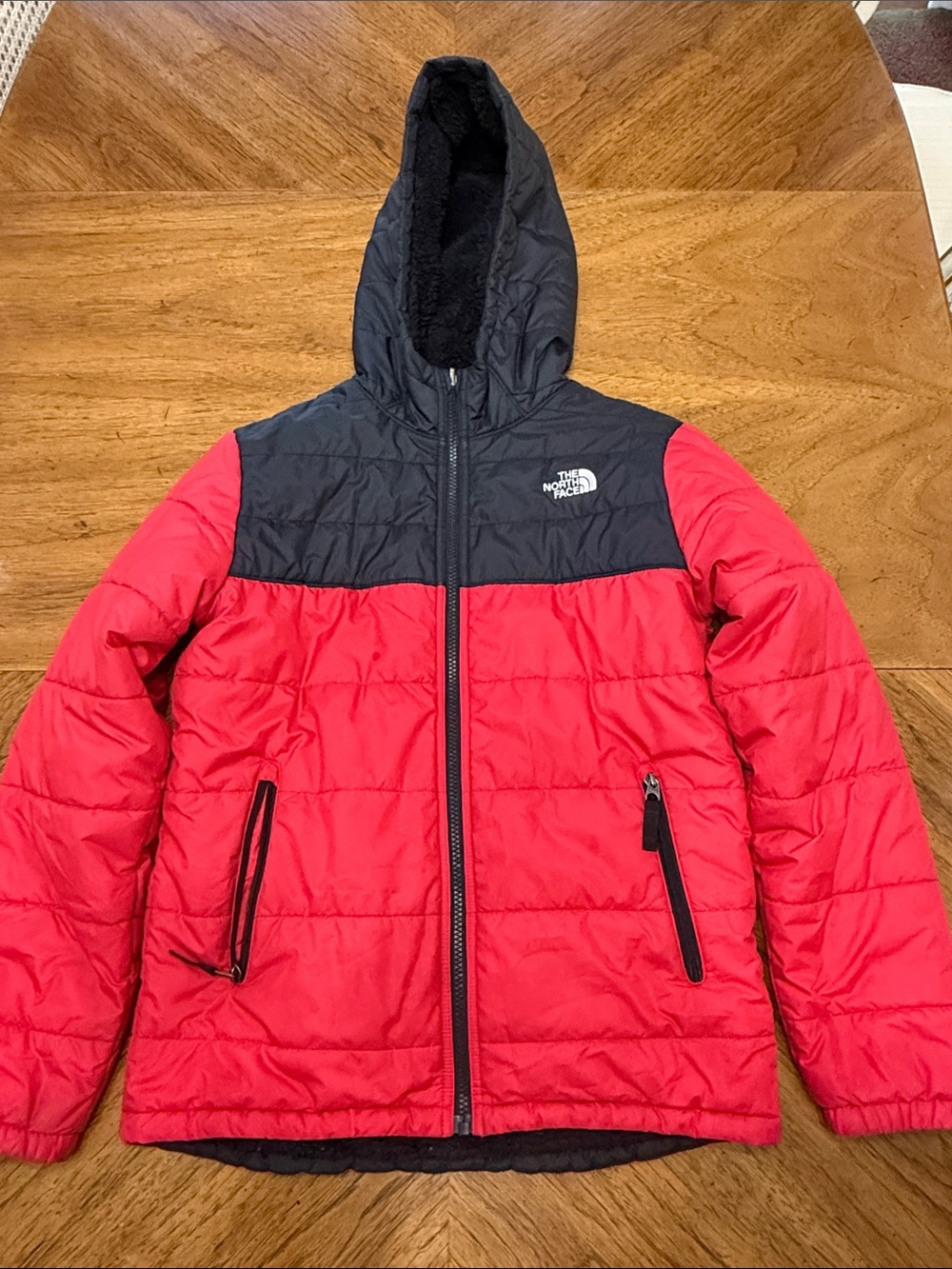 Boys North Face Puffer Reversible Coat